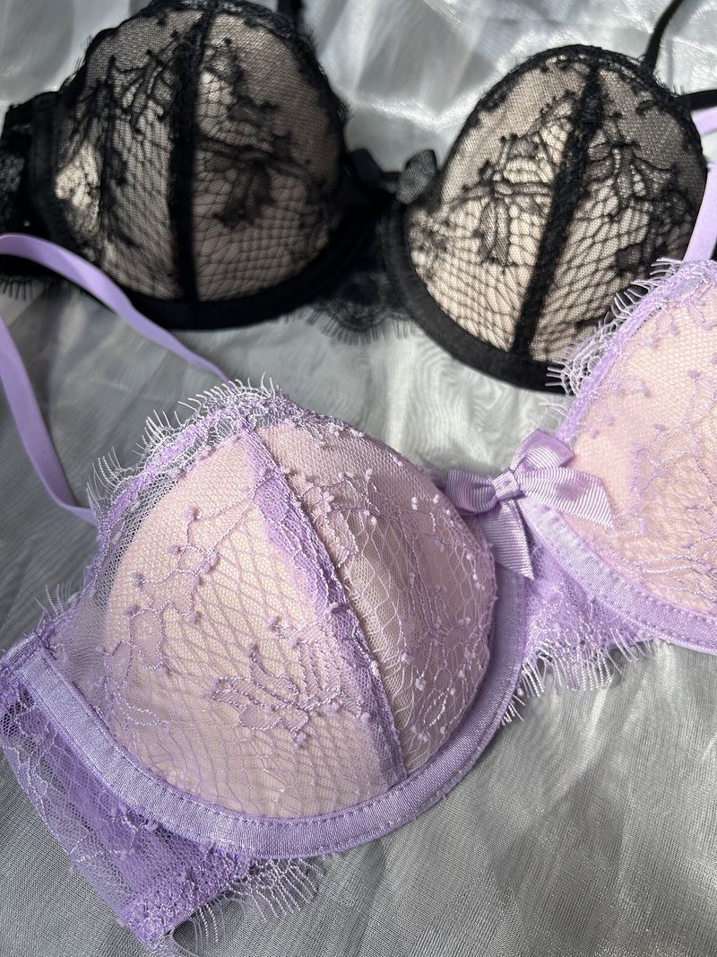 Conjunto de sutiã push up com bojo fino feminino, respirável e confortável, com argola de aço macio_voghion.com