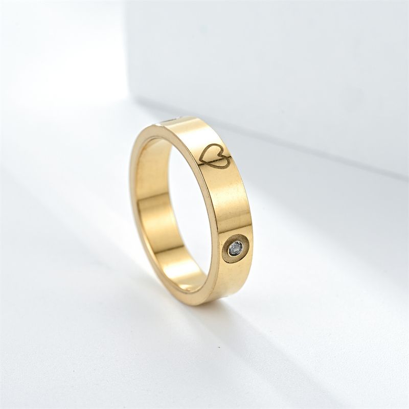 Women's Jewelry Fashion New Niche Personality Love Heart Diamond Couple Ring Pinky Ring_voghion.com