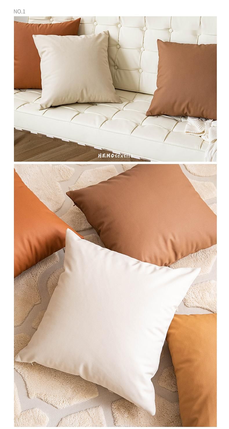 2025 Premium Selection Lychee Grain Divano Fodera per Cuscino in Pelle per Camera da Letto Moderna Cuscino da Comodino_voghion.com