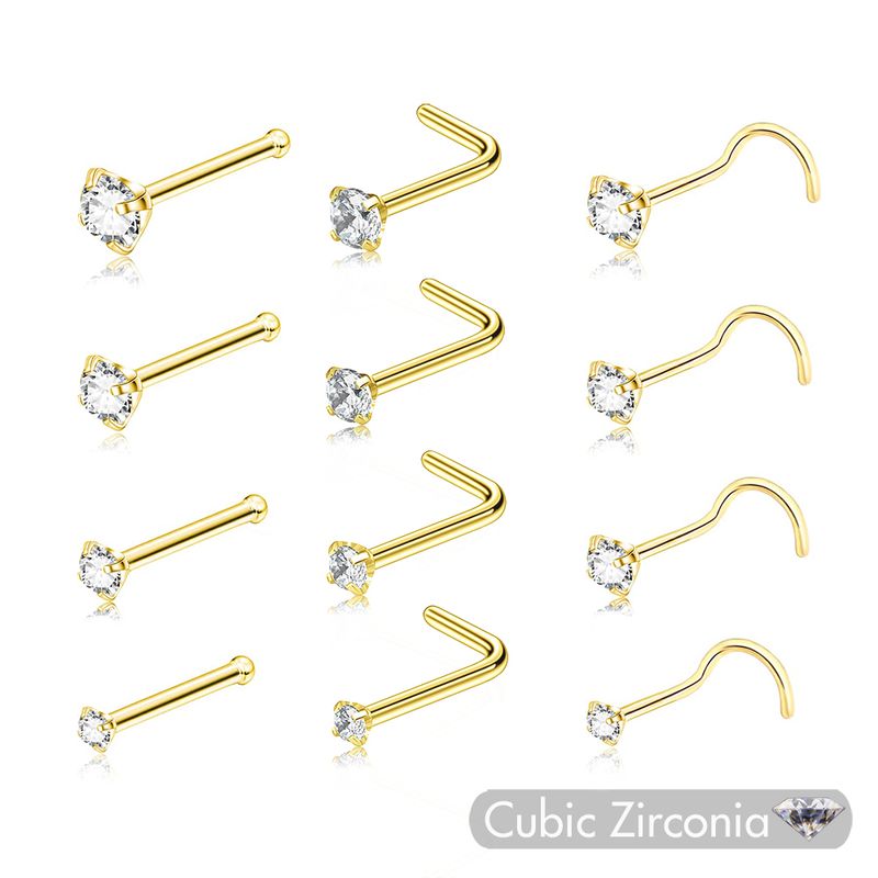 5 pezzi in acciaio inossidabile anello al naso per donne e ragazze piercing alla narice anelli gioielli piercing per il corpo in cristallo 1,5 2,0 2,5 3,0 mm 20 g_voghion.com