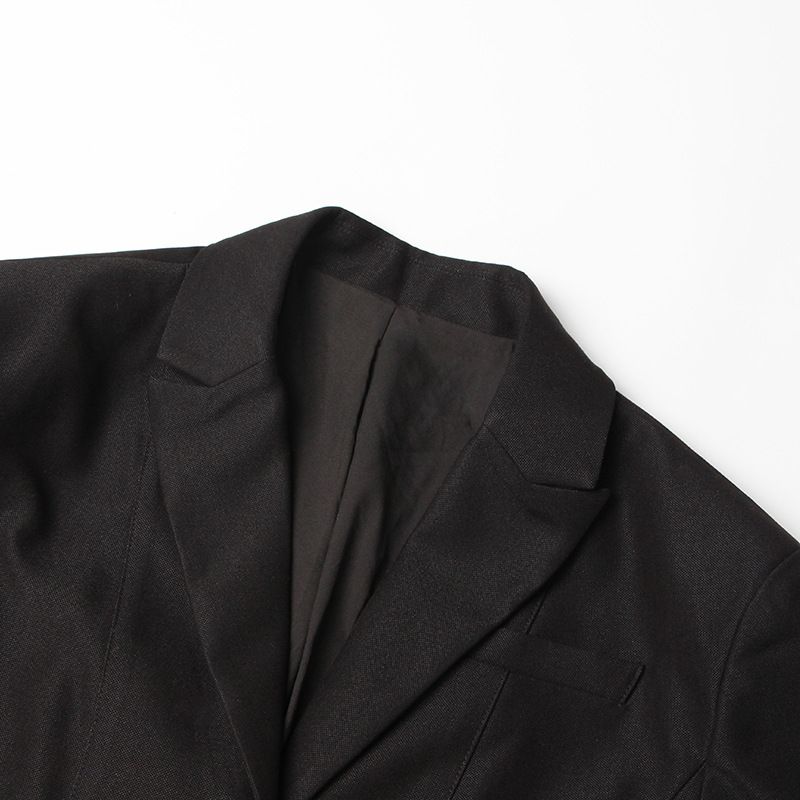 Roupas femininas Design de cintura alta reveladora comprimento médio terno sem costas 2024 novo decote em V manga comprida emenda terno de botão único_voghion.com