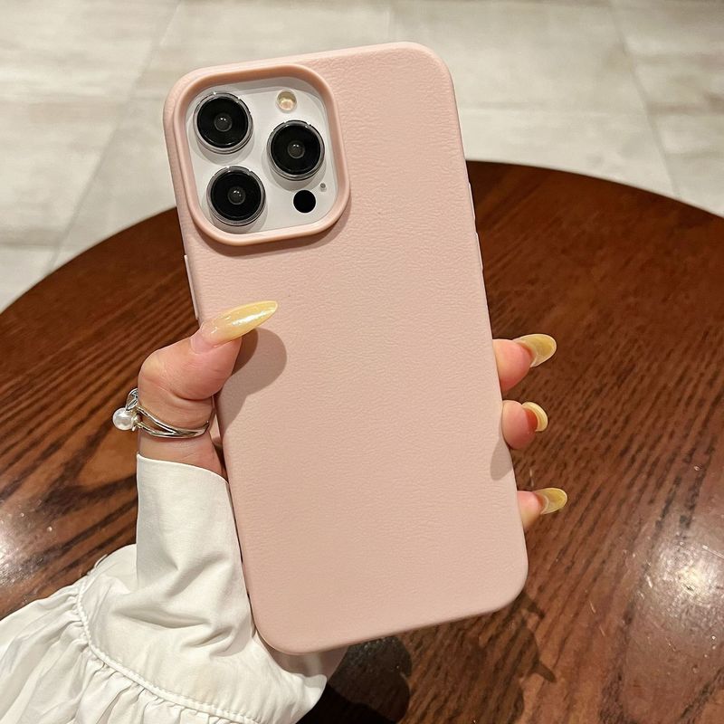 NeoGear Adatto per 16PROMAX Custodia per telefono in pelle con texture semplice e tinta unita per iPhone 11/13 Custodia protettiva antiurto in TPU_voghion.com