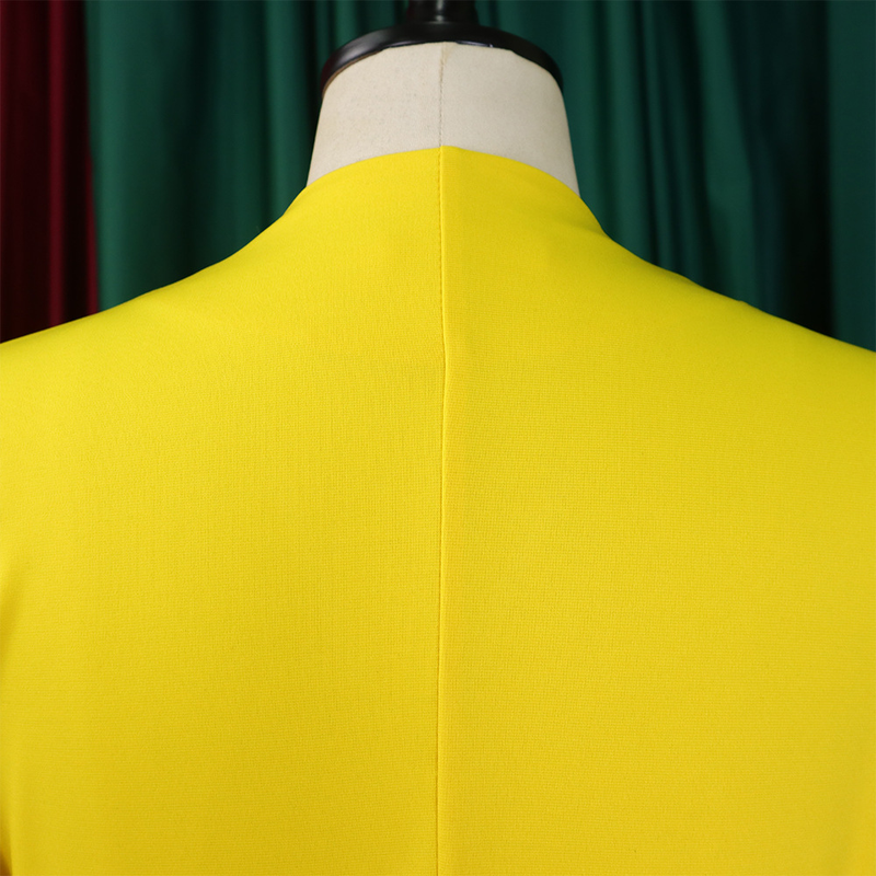 Damen 2024 Herbst Neues V-Ausschnitt Knopf Stil Elegantes Einfarbiges Übergroßes Kleid_voghion.com