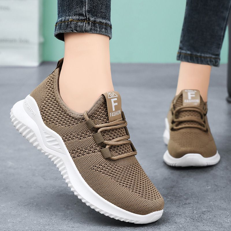 Damen Große Damenschuhe Damen Freizeitschuhe Atmungsaktive Fly-woven Einzelschuhe Sneakers Damen_voghion.com