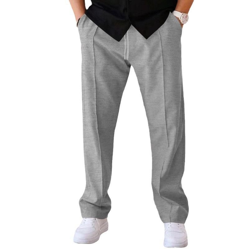 Pantalones deportivos rectos informales holgados de primavera y verano para hombre, talla grande, pierna larga, estilo americano_voghion.com