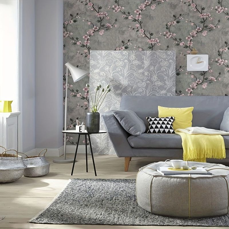 3D-gedruckte smaragdgrüne Blumentapete, feuchtigkeitsbeständiges, selbstklebendes PVC-Papier für den TV-Hintergrund im Schlafzimmer, Wohnzimmer_voghion.com