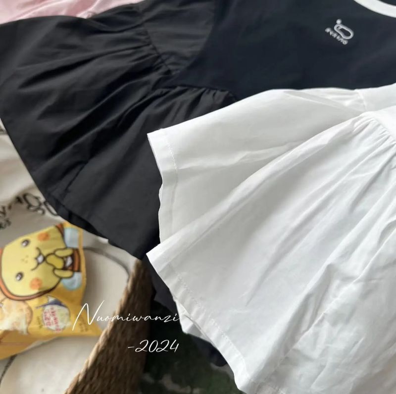 Vestiti estivi per bambini alla moda, nuovi vestiti estivi per ragazze, stile casual, gonna a gilet, abito coreano con cuciture_voghion.com
