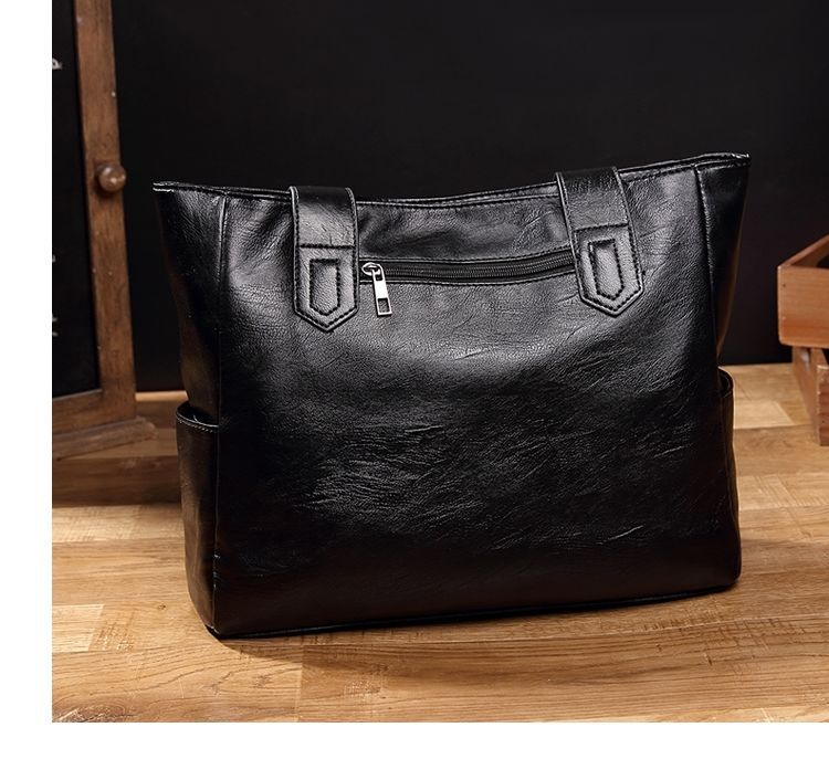 Nuova versione coreana della borsa semplice 2025 Borsa da ufficio in pelle per computer di grande capacità_voghion.com