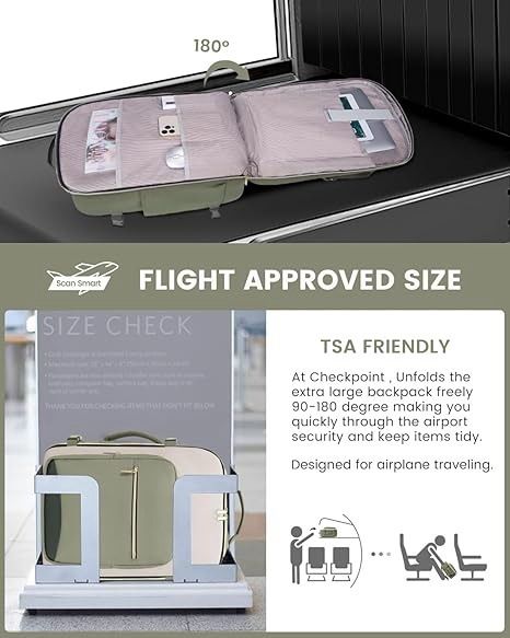 Mochila de viagem de grande capacidade Happypeople - Mochila unissex leve e durável em tecido Oxford com compartimento para laptop (16 polegadas), várias cores_voghion.com