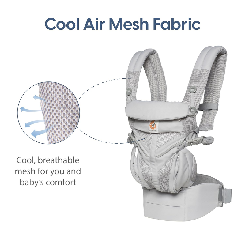 Marsupio porta bebè ergonomico Omni in cotone traspirante, con tracolla, cintura in vita, bretelle, versione cinese a 360 gradi_voghion.com