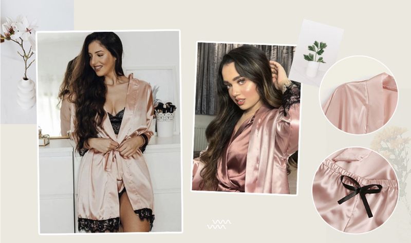 Luxuriöses 4-teiliges Dessous-Set – Spitzenhemdchen und Strumpfgürtel in Übergröße – Sexy Nachtwäsche für Damen (S-XXL, 7 Farben)_voghion.com