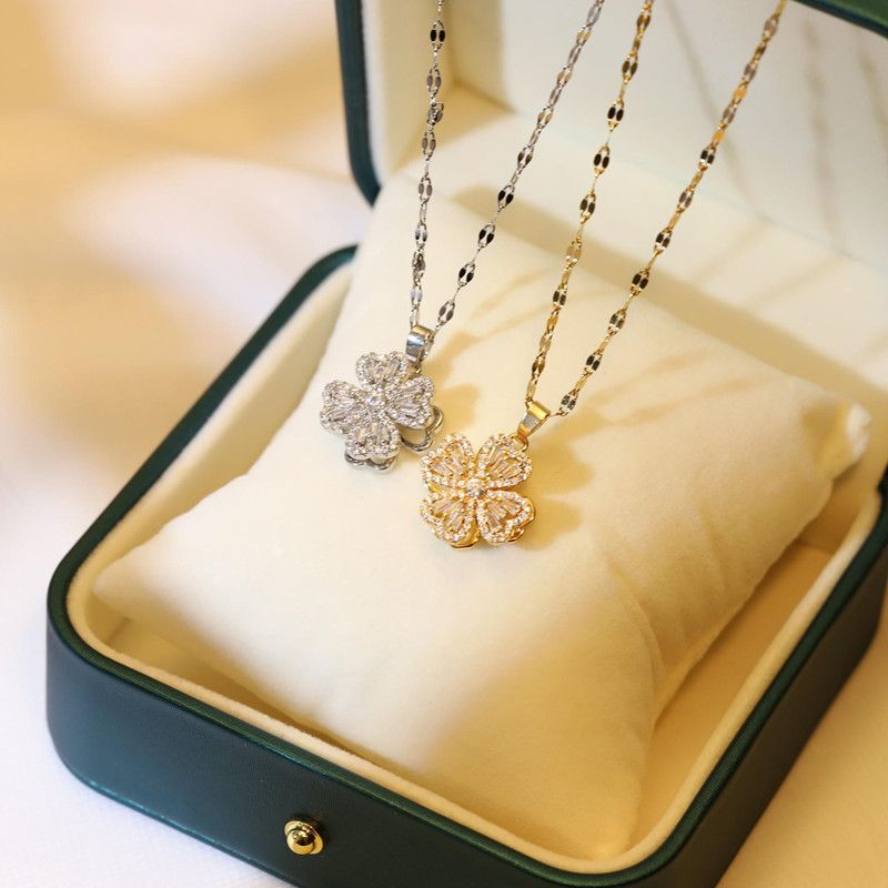 Rotatable Light Luxury High-end Full Diamond Flower Open Fashion Personality Rotating Niche Design Ring_voghion.com