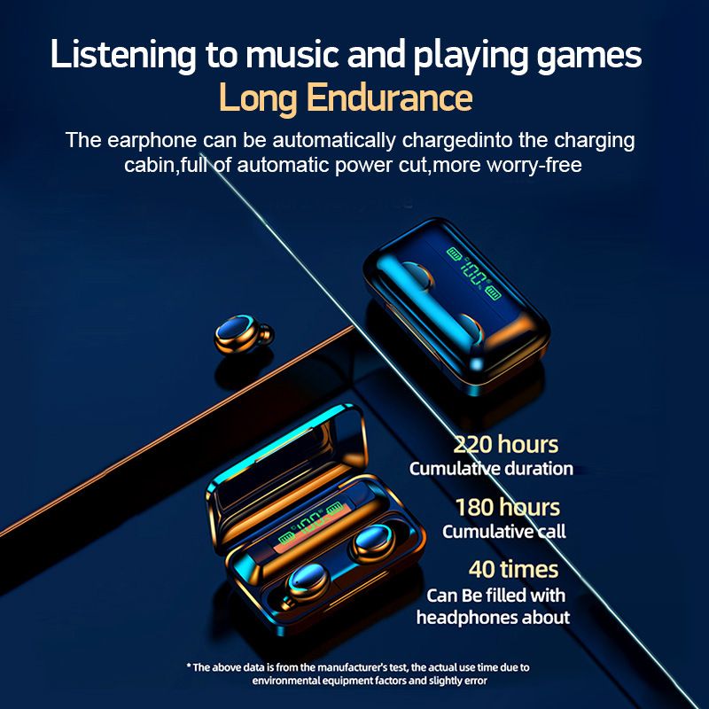 Touchscreen-TWS-Ohrhörer – Bluetooth 5.2, Digitalanzeige, Stereoklang, sicherer Sitz für Sport und Training_voghion.com