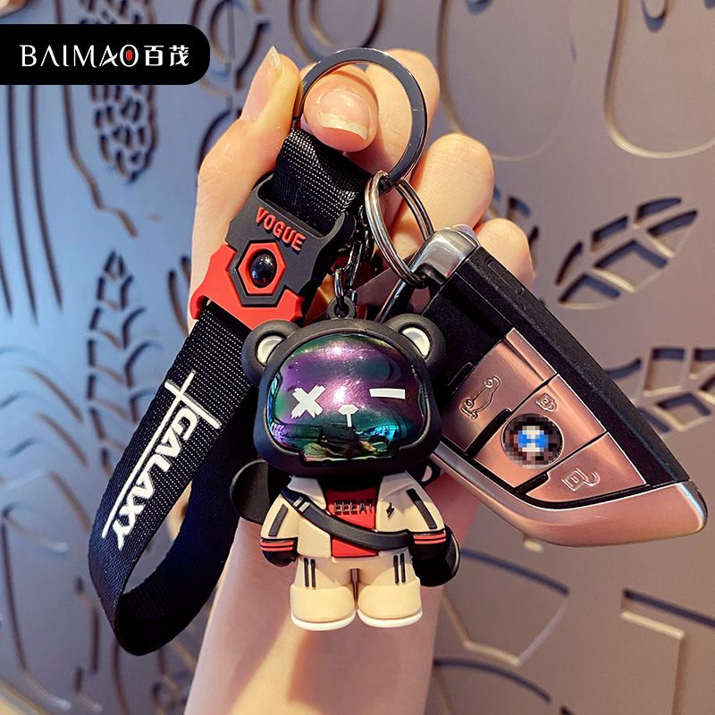 Baimao Epoxy Trendy Cool Bear Pendant For Men And Women Cute Exquisite Car Keychain Backpack Decoration_voghion.com