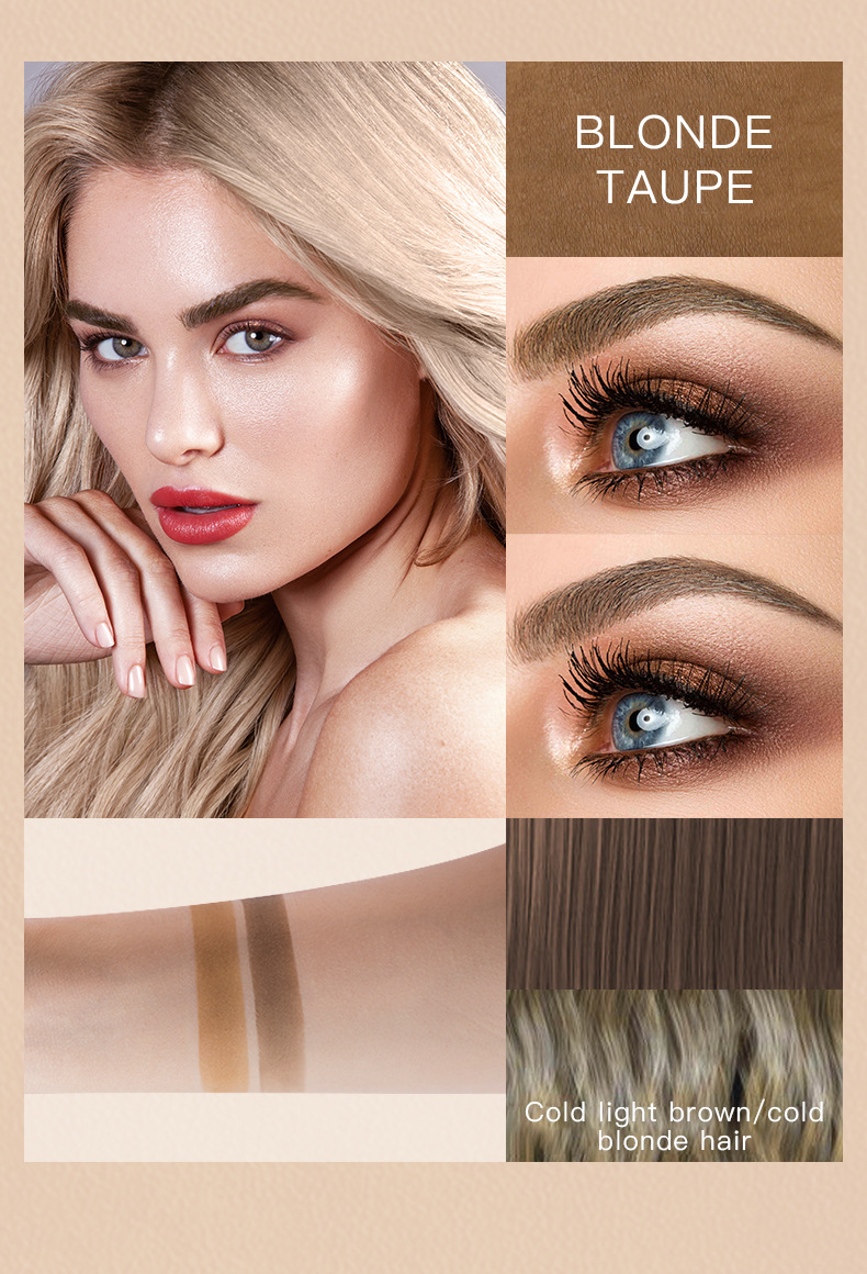 Double Ended Eyebrow Powder, Non Smudging, Three-dimensional Eyebrow Dye Contouring Hairline Shadow Powder_voghion.com