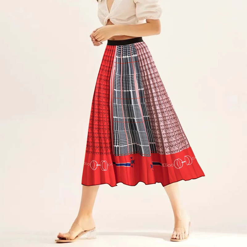 Gonna lunga da donna estiva nuova fresca e dolce, gonna soffice, mezza gonna_voghion.com