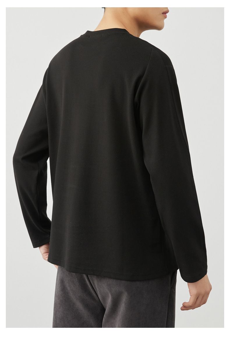 Herren-T-Shirt aus reiner Baumwolle, langärmelig, lässig, Rundhalsausschnitt, lockere Passform, Sweatshirt, atmungsaktiv, Sommer, Top-Qualität, Baselayer-Shirt_voghion.com