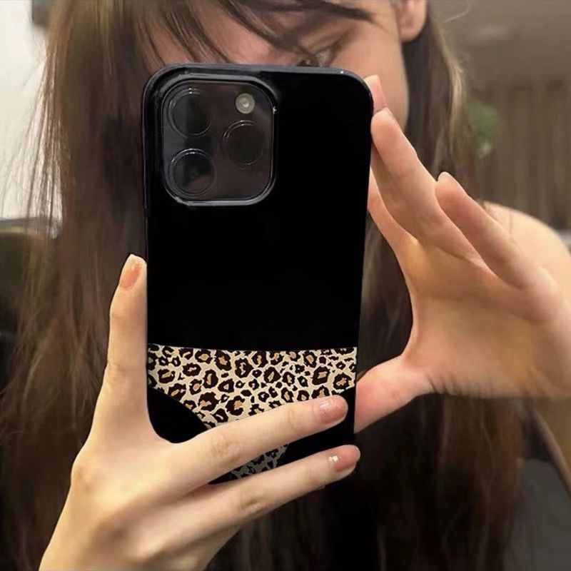 Unschlagbare Qualität Kreative Leopard Print Parodie Stilvolle Mobile Feilin Shell Für IPhone 15pro/14promax/13/14plus Telefon Iphone 12mini Harte_voghion.com