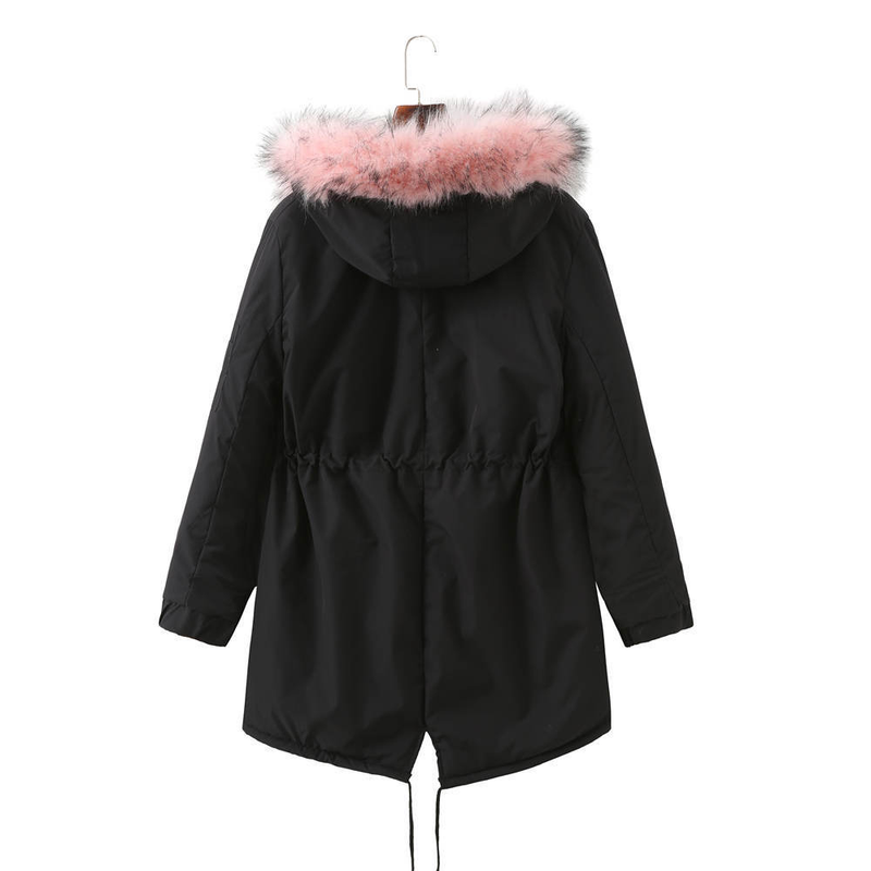 Cappotto invernale da donna più cappotto imbottito in velluto di cotone taglie forti_voghion.com