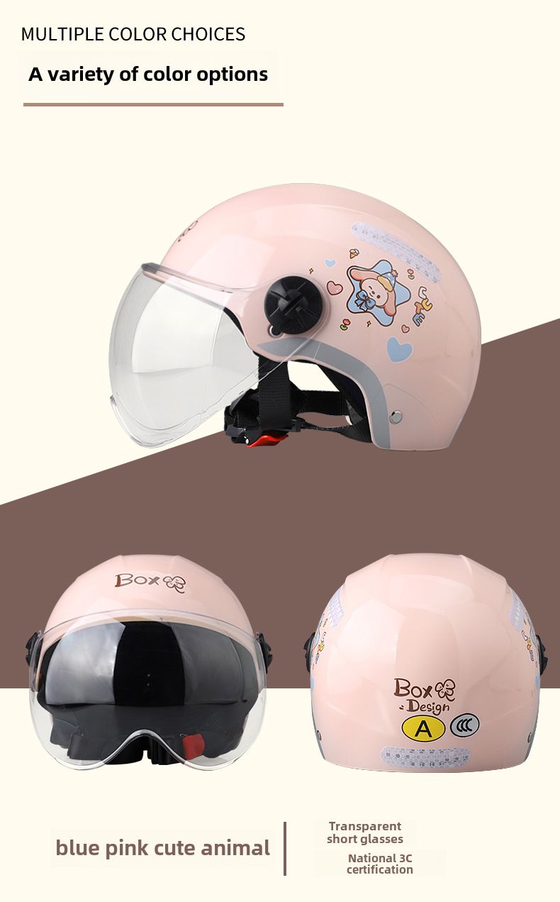 Ny GB BOX motorsykkelkube 3C-sertifisering elbilhjelm unisex sommerhjelm kjørehalvhjelm_voghion.com