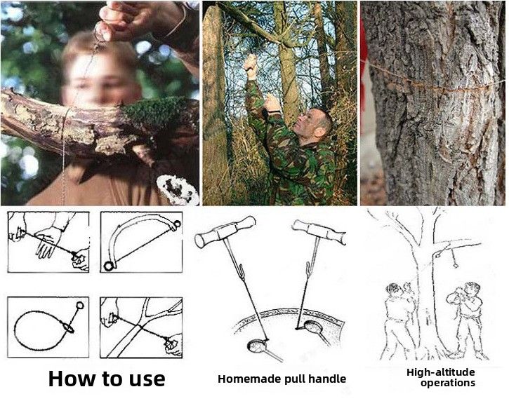 Survival Curve 360 Degree Rotation Outdoor Sports Must-Have Chain Steel Wire Rope Saw Tool_voghion.com