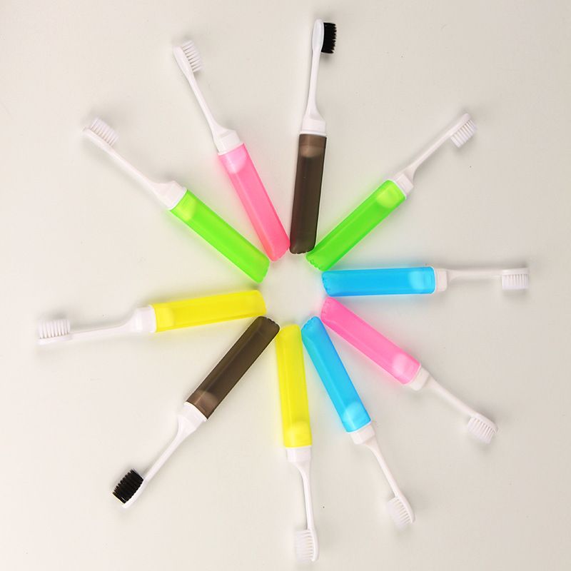 【Selección estricta】 Cepillo de dientes plegable para viajes de negocios Portátil para adultos Cabello fino y suave Cabeza pequeña Protección gingival_voghion.com