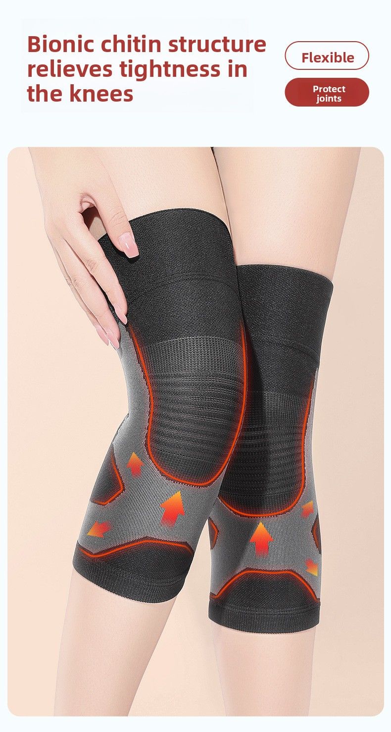 Graphene Warm Autumn Winter Air-conditioned Room Cold-proof Anti-slip Japanese Windproof Self-heating Knee Pads Old Cold_voghion.com
