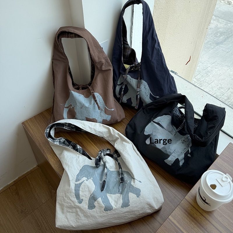 Satin-Weste im Retro-Stil, doppelseitig, mit Patchworkmuster, Wollkaromuster, modisch, mit einzelner Schultertasche, großes Fassungsvermögen_voghion.com