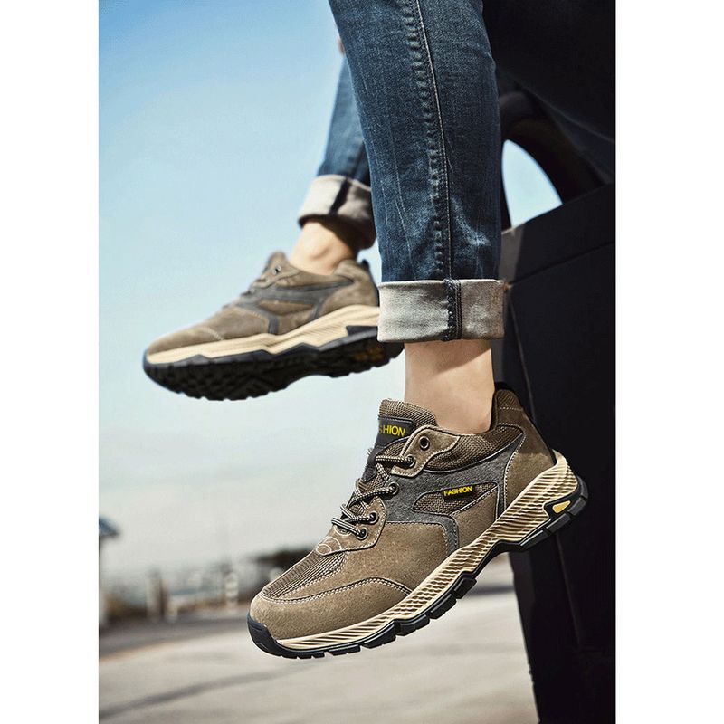 Large 2024 New Sports Korean Edition Comfortable Outdoor Leisure Mountaineering Men's Running Shoes_voghion.com
