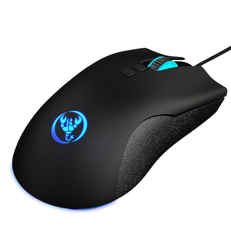 A883 krāsaina kvēlojoša 7D spēļu pele, Esports vadu pele 6400dpi regulējama makro programmēšana_voghion.com