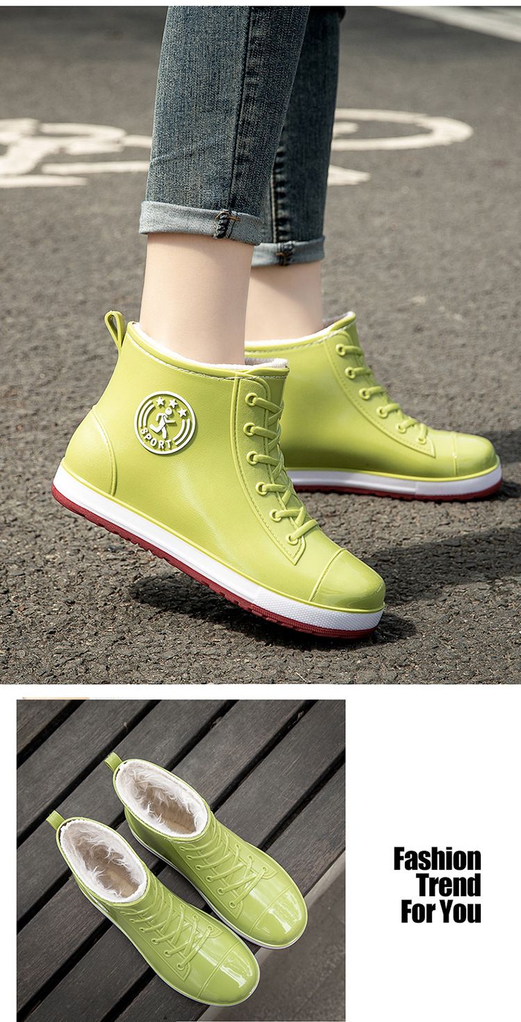 Scarpe antipioggia primaverili e autunnali, moda donna, abbigliamento esterno, stivali antipioggia antiscivolo, scarpe in gomma per studenti, copriscarpe in cotone, scarpe basse e corte, impermeabili_voghion.com