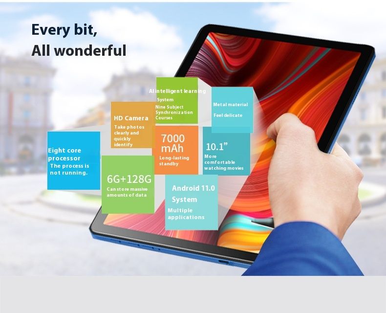 Neuer Tablet-Computer 5G Vollnetz Augenschutz Online-Kurs Lehrassistent für Grundschüler, Mittelstufe_voghion.com