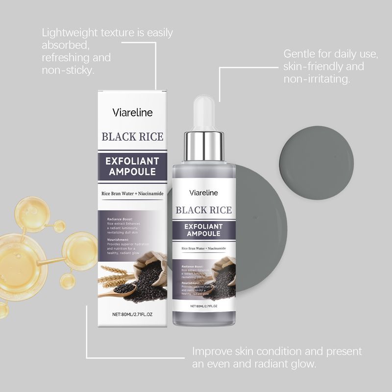 VIARELINE Essenza detergente viso al riso nero, esfoliante, nutriente, emolliente, delicata sui pori_voghion.com