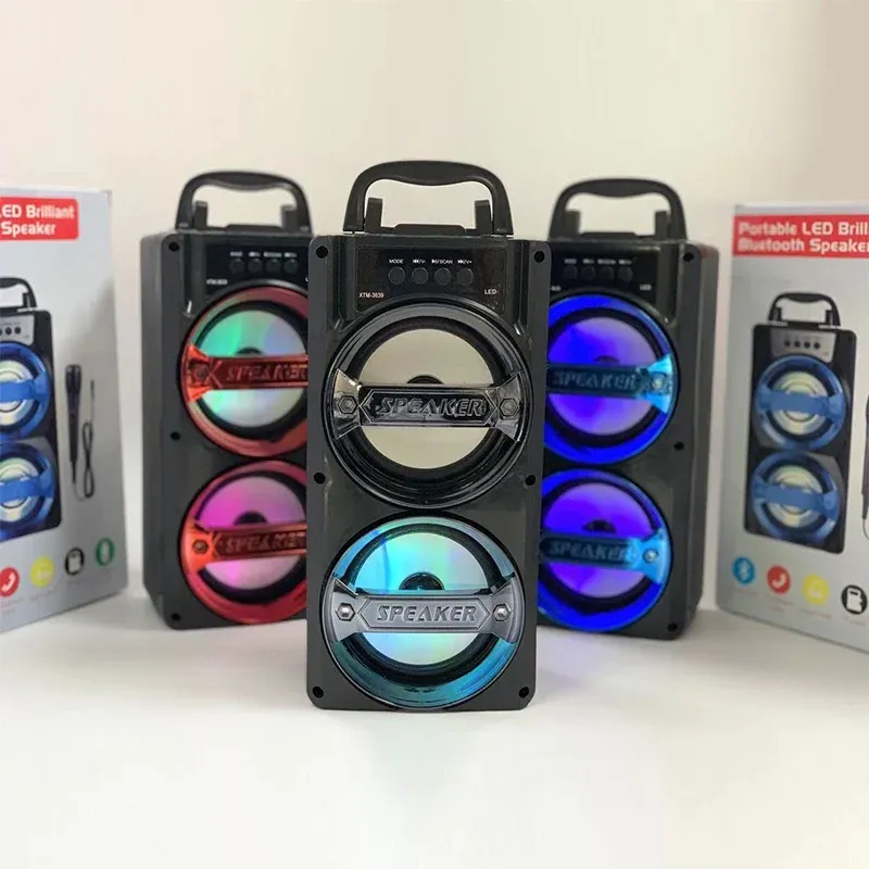 Outdoor Sound Column Subwoofer Wireless Home Karaoke System with MIC Portable Mini Caixa De Som Bluetooth Speaker Party_voghion.com