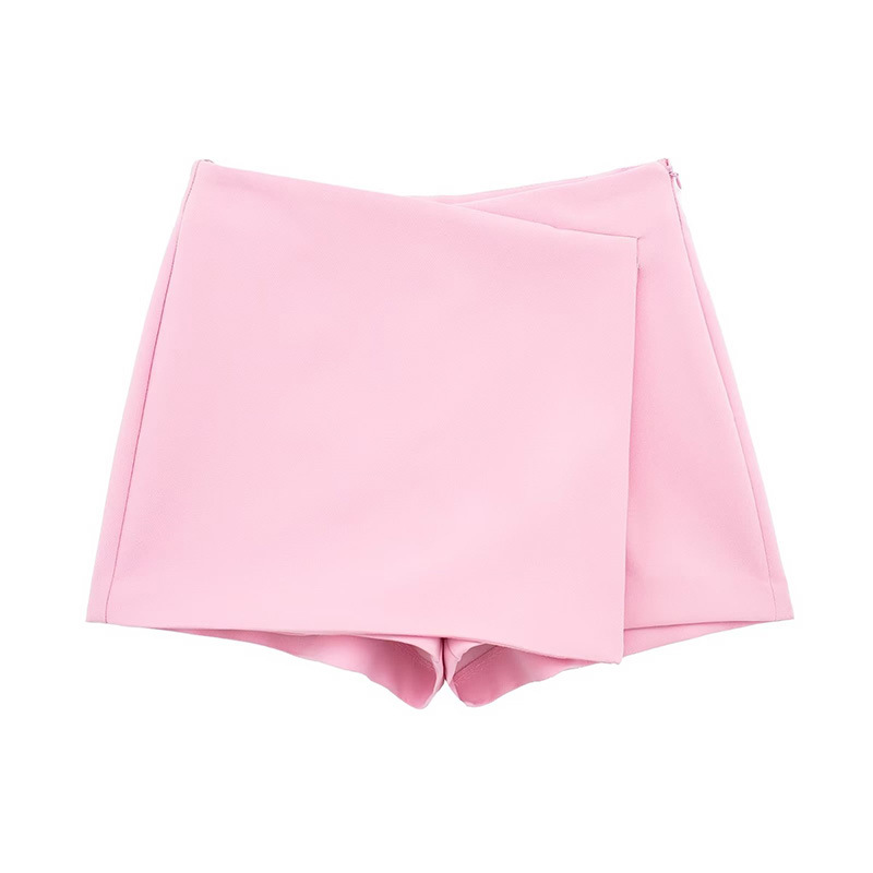 Women's solid color street fashion casual multi-color symmetrical culottes_voghion.com