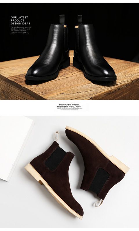 Fashion business pointy boots Men's boots Leather boots_voghion.com