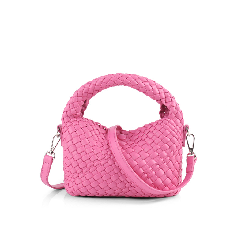 Umhängetasche Neue Tasche Hochwertige Version Handgefertigte Einfarbig Gewebte Lunchbox Handtasche Senior Sense Umhängetasche Für Frauen_voghion.com