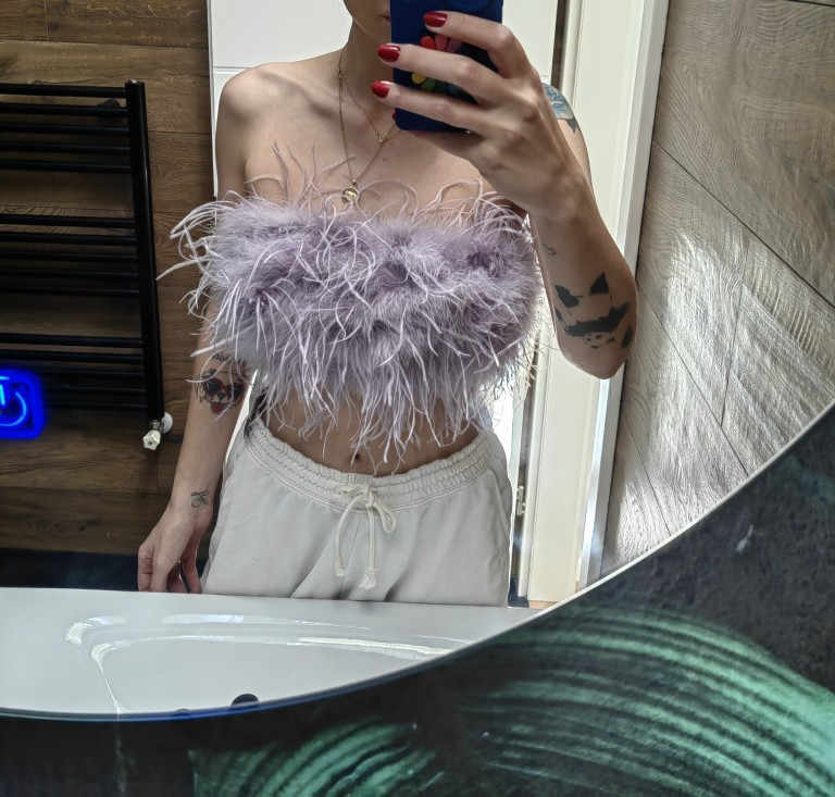 Women's spring and summer fashion plush tube top Joker top_voghion.com