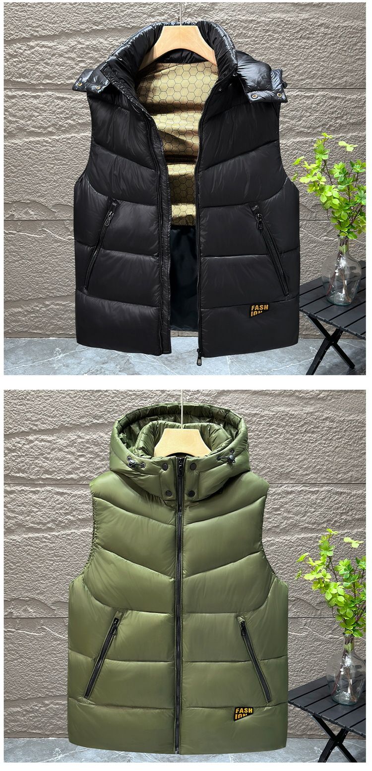 Herren-Steppweste mit Kapuze – Leichte, daunengefüllte Winterweste für urbanen und lässigen Look_voghion.com