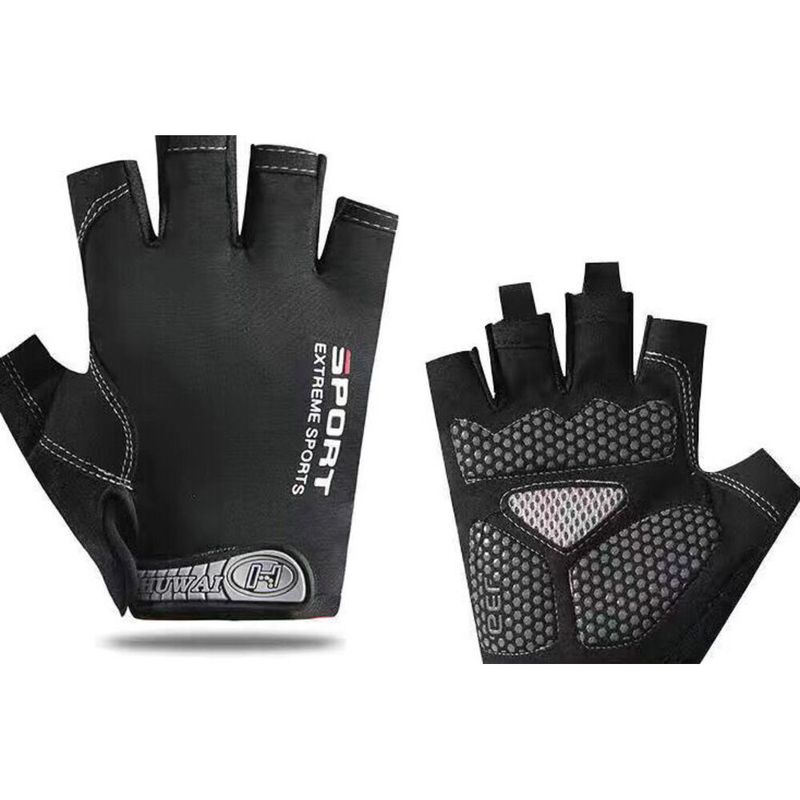 Palm Pad Shock Absorption Cycling Gloves Men And Women Half Finger Summer Thin Ice Silk Sunscreen Professional Road_voghion.com