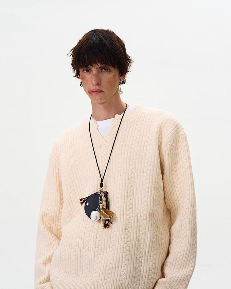 Herren Vintage Zopfmusterpullover – CleanFit Oversized Pullover (M-3XL, Polyestermischung, knitterfrei)_voghion.com