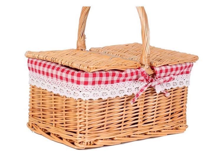 Luxusní piknikový čtverec s tkaním z vrb, ruční přenosný venkovní kempovací úložný koš s ovocem, dárkový koš, prémiový pocit_voghion.com