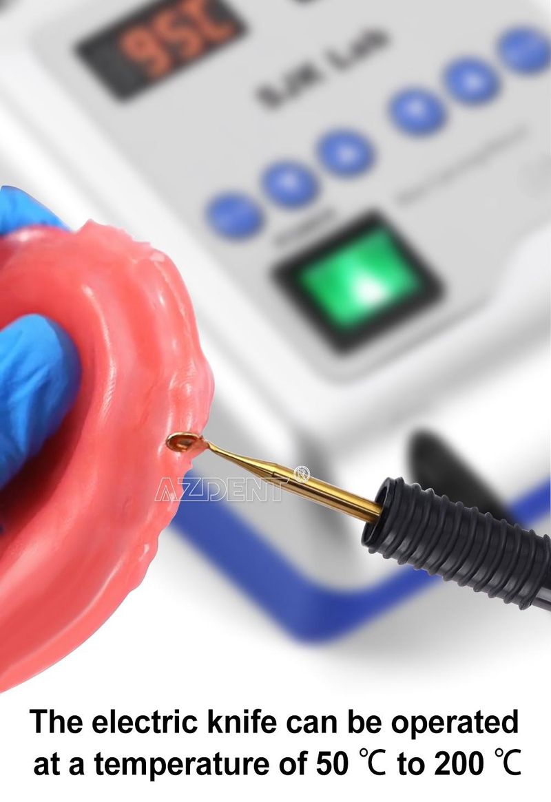 Couteau à découper électrique pour équipement de laboratoire AZDENT contenant 6 pointes de cire + 2 stylos outils dentaires_voghion.com