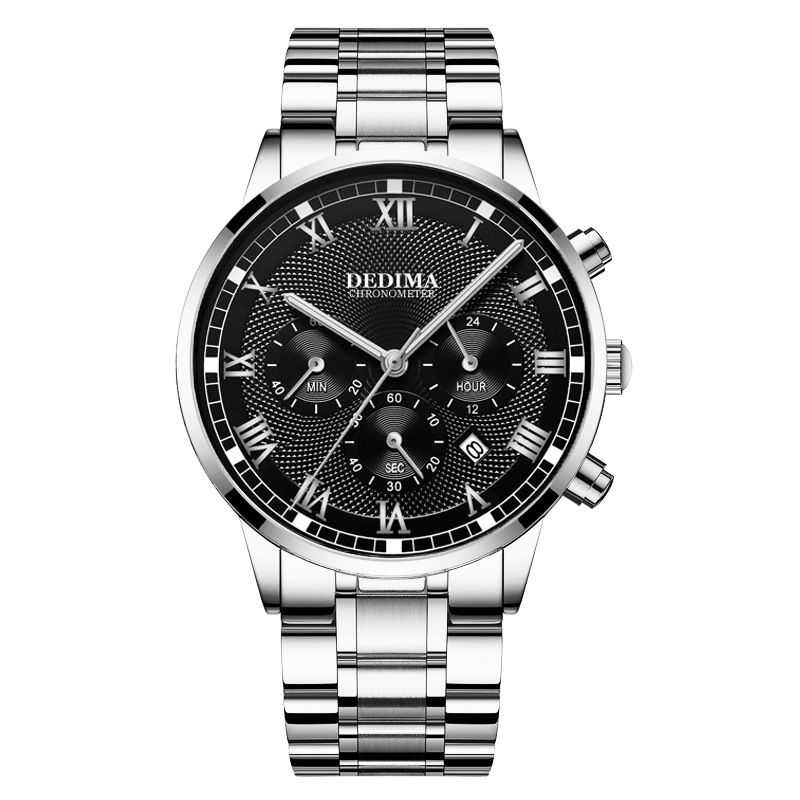 Three-eye Six-pin Multi-function Men's Waterproof Luminous Ultra-thin Wrist Watch Hot Selling Watches_voghion.com