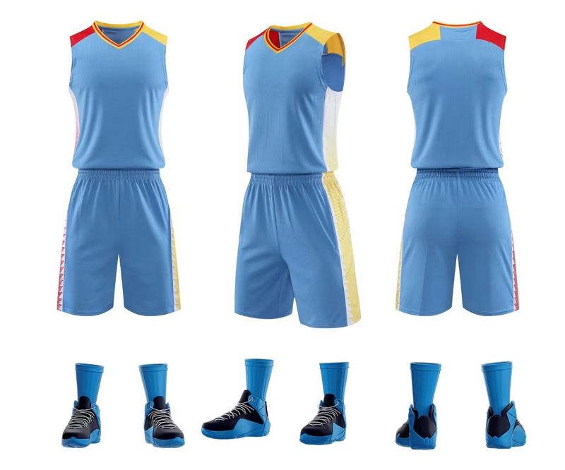 Ensemble de combinaison de basket-ball, maillot imprimé tendance pour hommes, gilet de camp d'entraînement, uniforme d'équipe de compétition étudiante, achat groupé_voghion.com