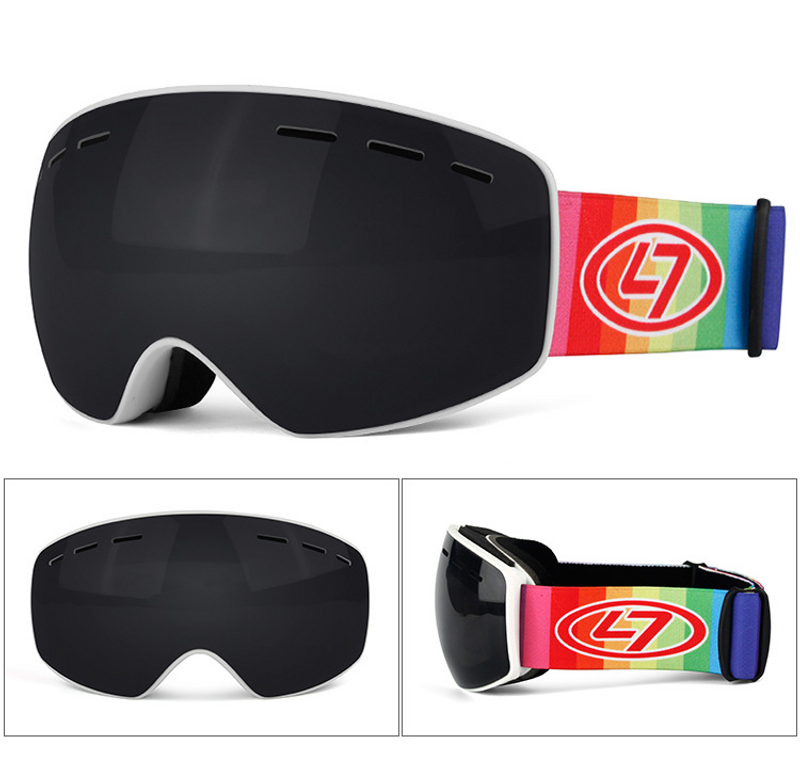 Unisex Ski Double-Layer Niwwel Proof Kugelgestalt Brëller Fir Kanner Outdoor Mountaineering Ski Goggles_voghion.com