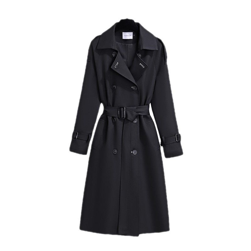 Corea del Sud Dongdaemun Classico Trench alla Moda di Media Lunghezza da Donna Autunno Nuovo Stile Coreano Giacca con Cintura in Vita Ins_voghion.com