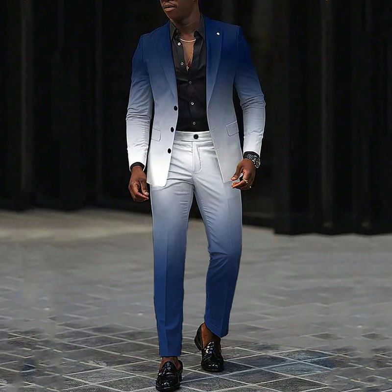 Men's Clothing Men's Suits Men's Business Casual Two Piece Suits Groom Groomsmen Suits Wedding Banquet Suits Men_voghion.com
