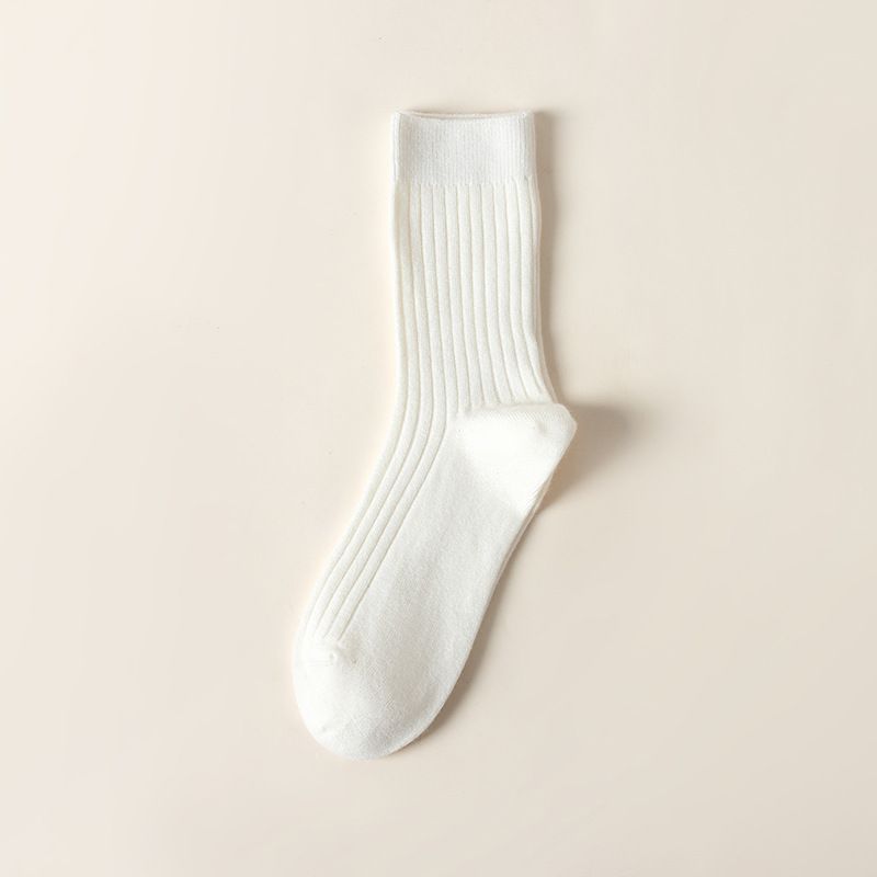Nuovi calzini in cashmere autunnali e invernali per le donne, calzini in pile in stile giapponese, calzini da donna a tubo centrale tinta unita, calzini in cashmere fatti a mano con doppia cucitura_voghion.com
