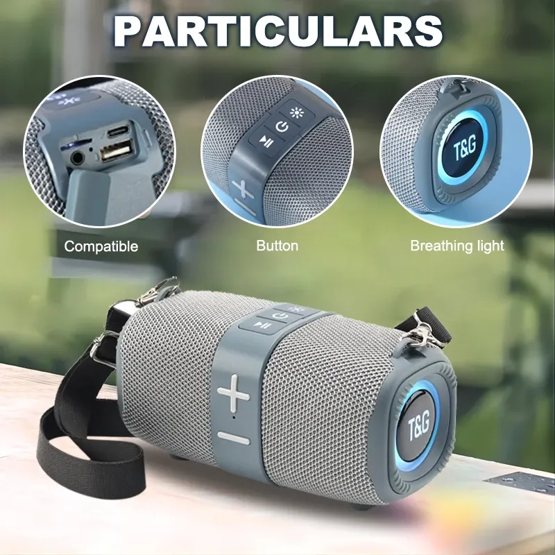 TG667 Crossbody LED Light Portable Bluetooth Speaker, Outdoor Small And High Appearance Level, Compatible With_voghion.com